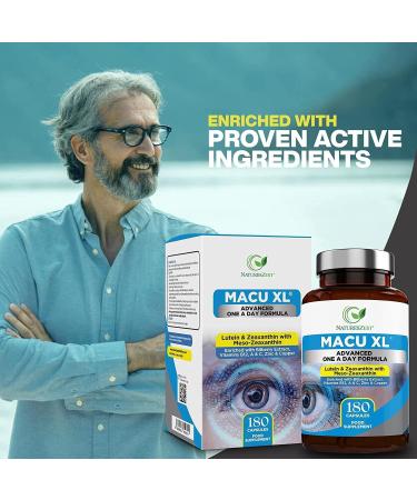 Natures Zest Macu XL - Lutein and Zeaxanthin Supplement - 180 Capsules - Buy Online on GoSupps.com