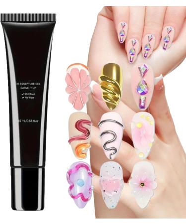 3D Sculpture Gel | 3D Gel Molding For Nails 15ml Collage Fortifying Manicure Women Girls Beginners Salon Home Party Wedding - Buy Online on GoSupps.com
