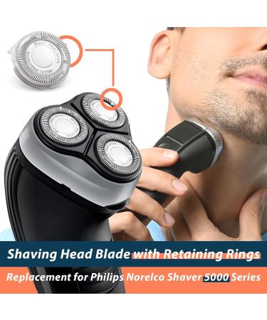 SH50 Shaving Head Blade Replacement for Norelco 5000 Series - 6Pcs Men s Electric Shaver Head with Retaining Rings - International Shipping - Buy Online on GoSupps.com