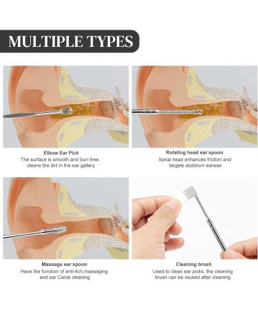 Innovative Stainless Steel Ear Wax Cleaner Tool Set - 8pcs/Set - Buy Online on GoSupps.com