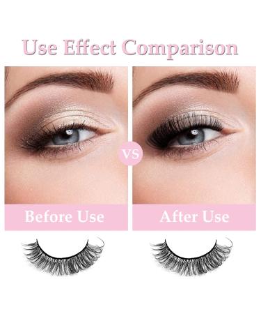 10 Pairs 3D False Eyelashes - Natural D Curl Russian Strip Lashes with Clip | Fluffy Wispy Extension for Stunning Eye Makeup - Buy Online on GoSupps.com