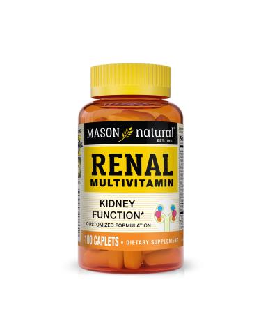 MASON NATURAL Renal Multivitamin with ALA Biotin & B Vitamins for Daily Support 100 Caplets