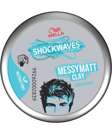 Wella Shockwaves Messy Matte Clay 75ml - Styling Clay for Textured and Messy Hairstyles - Buy Online on GoSupps.com