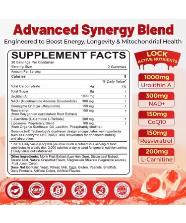 NEVISS Black Seed Oil Gummies + Urolithin A 1000mg Gummies - Buy Online on GoSupps.com