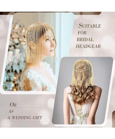 1920s Rhinestone Headpiece: Gold Flapper Cap for Women - Perfect for Belly Dance, Bridal, Party - Buy Online on GoSupps.com
