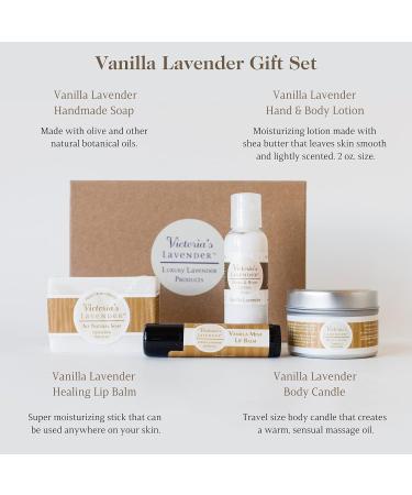 Victoria's Lavender Natural Body Products Gift Set | Handmade Soap Lotion Lip Balm & Candle | Perfect Skin Care Gifts for Women - Buy Online on GoSupps.com