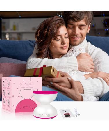 Ultra-Fast Electric Makeup Brush Cleaner & Dryer | Two Speeds USB Powered | Efficient Beauty Tool for Makeup Brush Sets White Rose - Buy Online on GoSupps.com