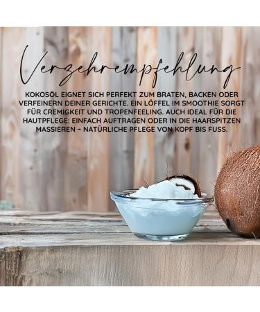 Taste Market Bio Coconut Oil 1000 ml 100 organic virgin coconut oil ideal for roasting baking frying and skin and hair care vegan - Buy Online on GoSupps.com