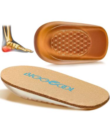 Heel Cushions for Heel Pain Heel Inserts for Shock Absorption Heel Lifts for Achilles Tendonitis and Bone Spur Foot Pain Relief for Women & Men - 1 Pair (Beige Large) Large Beige