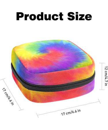 Colorful Tie Dye Sanitary Napkin Storage Bag | Period Sanitary Pouch for Teen Girls & Women - Color 6 - Buy Online on GoSupps.com