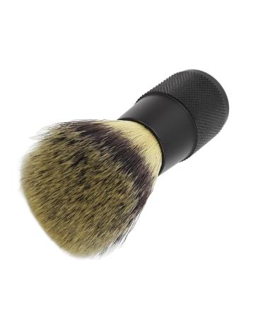 Foam Beard Brush | Black Alloy Handle | Soft Bristle Synthetic Beard Brush for Men | Travel Shaving Brush - Buy Online on GoSupps.com