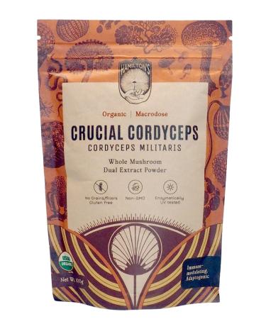 Hamilton s Crucial Cordyceps | Organic Mushroom Extract Powder for Endurance and Immune Support | High Potency | 30% Beta Glucans | No Additives | GF Non-GMO Vegan (100g) 3.53 Ounce (Pack of 1)