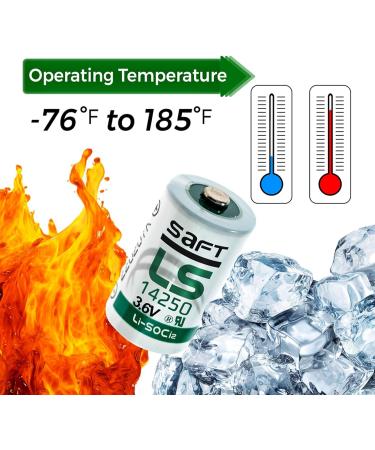 Synergy Digital LS14250 Replacement Batteries - 10-Pack Ultra High Capacity (Li-SOCl2 3.6V 1200 mAh) for International Shipping - Buy Online on GoSupps.com