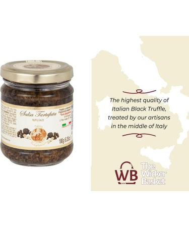 TerraSanpietrese Italian Black Truffle Sauce with Champignon Mushrooms & Black Olives - 180g (Pack of 1) - Buy Online on GoSupps.com