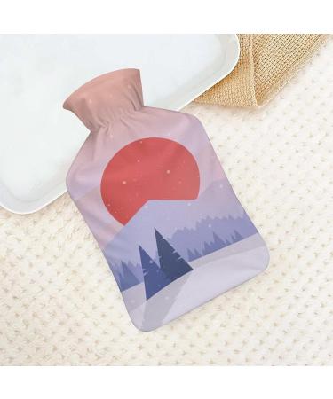 Hot Water Bottle with Lid - Forest Rubber Hot Water Bag for Pain Relief Cramps Foot Warmer & Therapy - Buy Online on GoSupps.com