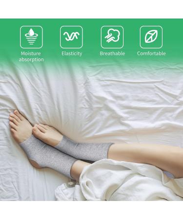 2 Pairs Open Heel Ankle Compression Sleeve for Joint Support - Black/Grey - Buy Online on GoSupps.com