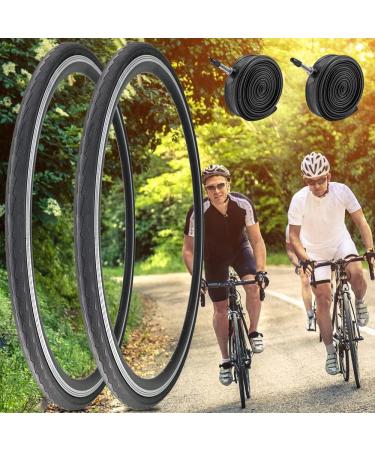 2 Pack 700x23-35C Bike Tires + Inner Tubes | Foldable Replacement for Road Bicycle | 700x28C 60TPI - Buy Online on GoSupps.com