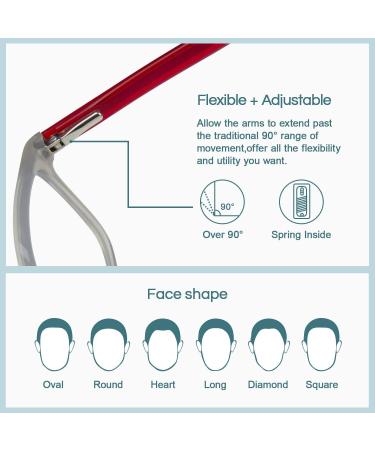 Kids Blue Light Glasses for Ages 5-16 | Anti Eyestrain Computer TV Phone Tablet Glasses for Boys & Girls - Red & Gray - Buy Online on GoSupps.com