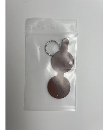 Customizable Brown Dog Pocket with Push Button Engraving - Round Pear Design | Synthetic Leather | Double-Sided Engraving | 30mm Diameter | Perfect for Pet Lovers - Buy Online on GoSupps.com