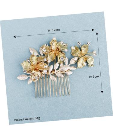 Didiseaon Wedding Hair Clip Vintage Comb Crystal Comb Attractive Hair Comb Ear Tape Bridal Hair Comb Crystal Hair Comb Leaf Hair Comb Hair Pin Bride Metallic Line Jewelry - Buy Online on GoSupps.com