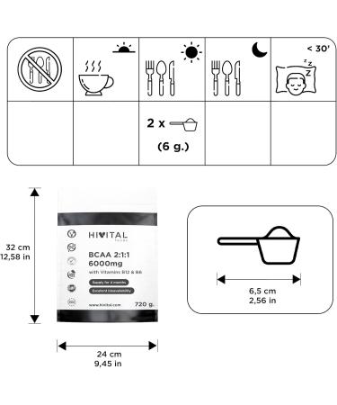 BCAA 2:1:1 6000 mg for 4 months. 720 g of Essential Amino Acids and Vitamins B12 and B6 100% Vegan Powder and Flavorless to accelerate muscle growth and recovery. - Buy Online on GoSupps.com