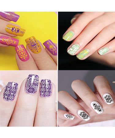 Nail Stamping Gel Polish 8 Colors Stamping Polish Red Black White Purple Blue Silver Soak Off Printed Gel UV Nail Polish Gel for Nail Stamp Plate Stamper DIY Nail Art Design - Buy Online on GoSupps.com