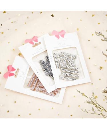 NICENEEDED 36 Strips Diamond Nail Art Chains 3D Crystal Word Nail Charms with Nail Rhinestones Glitter Bling Design Nail Ornaments DIY Design Decorations for Manicure Tips - Buy Online on GoSupps.com