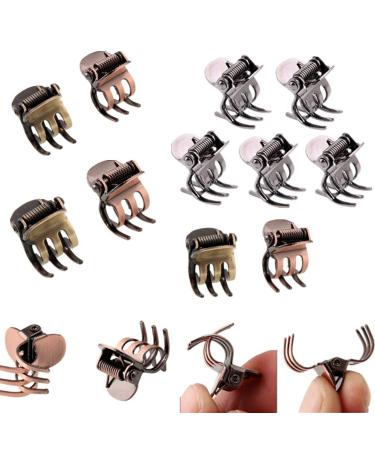 cuhair 30pcs Assorted Metal Bangs Mini Hair Claw Clip Hair Pin Flower Accessories for Girl Women Mix Colored
