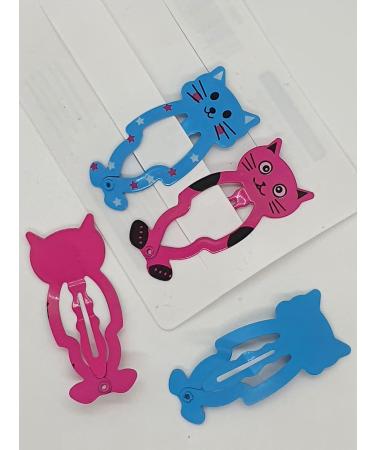 Cute Kitty Snap Hair Clips for Girls - Set of Metal Clips for Baby Toddlers and Kids | Z4CLIKIT - Buy Online on GoSupps.com