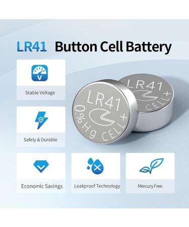 LR41 Batteries AG3 L736 392 384 192 L736f SR41 1.5V AG3/LR41 Battery Alkaline Button Coin Cell Watch Batteries for Thermometer Flashlight Tealights Remote Control 10pcs - Buy Online on GoSupps.com