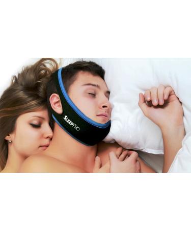 Premium Anti-Snoring Chin Strap - Stop Snoring Anti Snore Sleep Aid Device - Fully Adjustable Jaw Strap - Natural Comfort for CPAP and Instant Snore Relief by SleepPro  UPGRADED VERSION