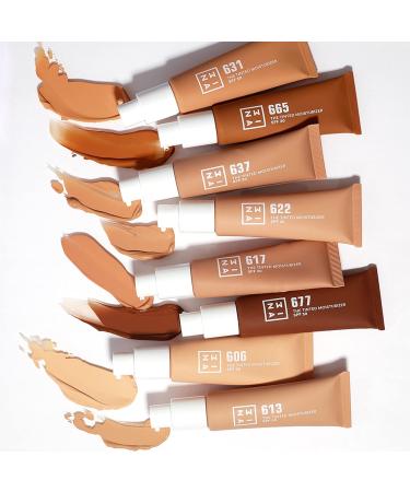 3ina Tinted Moisturizer SPF 30 - Warm Braun BB Cream - Hydrating Vegan Face Cream with Hyaluronic Acid - Buildable Foundation - Cruelty-Free International Shipping - Buy Online on GoSupps.com