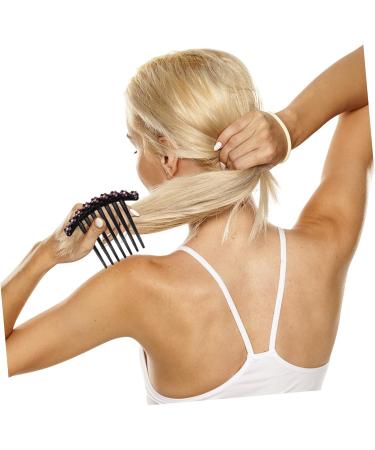 Ipetboom 1pc Teasing Combs for Women Hair Clips French Hair Comb Crystal Hair Side Comb Hair Combs for Women Wide Tooth Comb Clips Black Side Combs Girl Hair Accessories Miss Rhinestones - Buy Online on GoSupps.com