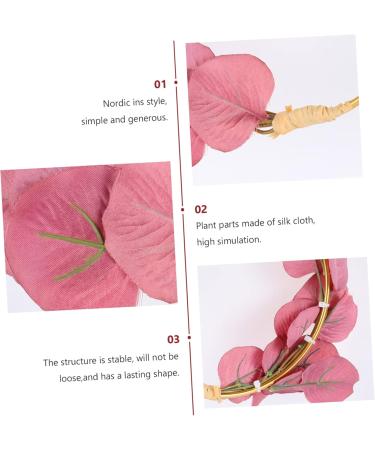 Cabilock Wrought Iron Gate Hanging Wreath Emblems Simulation Garland Hanging Garland Wall Decoration Door Rosy 20x20cm - Buy Online on GoSupps.com