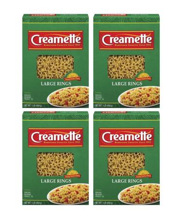 Creamette Large Rings Pasta Noodles 16 oz Box (4 boxes)