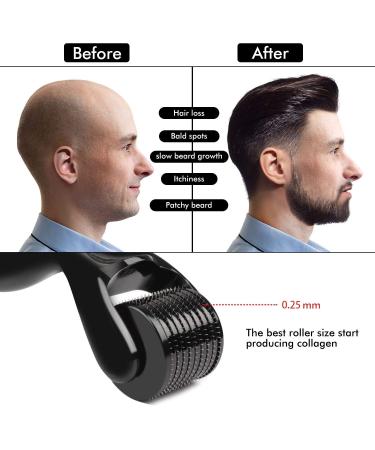 Beard Growth Kit - Derma Roller, Serum Oil, Balm & Comb Set for Stimulating Hair Growth - Perfect Gifts for Men - Buy Online on GoSupps.com