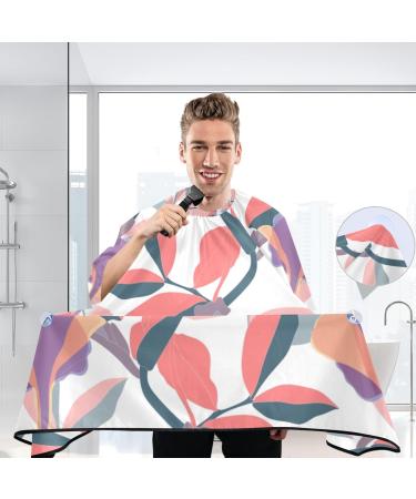 Waterproof Barber Cape - Pink Leaf & Cheetah Haircut Bib for Men & Women | Durable Unisex Hair Cutting Apparel - Buy Online on GoSupps.com