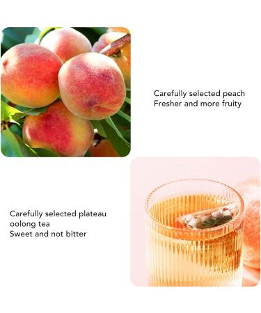 Atyhao Peach Oolong Tea Bags 22 Count Peach Oolong Tea Individual Package Fruit Tea Bags Leisure Time Drinking 66g - Buy Online on GoSupps.com