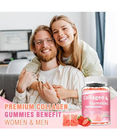 180 Count Collagen Gummies Collagen Protein Type I II III V X with Biotin Vitamin C A B D E Keratin Hyaluronic Acid for Hair Skin Nails Joint Immune Digestion Women Men Sugar Free Strawberry Strawberry 90 Count (Pack of 2) - Buy Online on GoSupps.com
