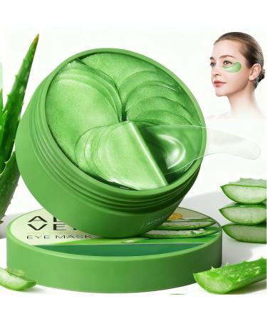 60 Pi ces Masque Yeux Aloe Vera Patch Yeux Anti Cernes Masque pour les Yeuxs Aloe Vera Anti-Cernes et Soulage les Poches Soin Nourrissant pour le Contour des Yeuxs Soins Visage