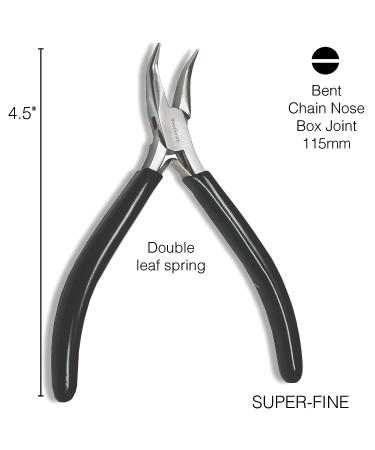 Beadsmith Bent Chain Nose Pliers - 4.5 with Extra Fine Tips and PVC Grip Handle - Ideal Jewelry Making Tool for Bracelets, Earrings, and Necklaces - Buy Online on GoSupps.com
