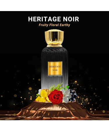Heritage Noir Perfume for Men with Fruity Floral Earthy Scent | Alcohol Free & Long Lasting Arabian Perfume for Men 3.4 Fl. Oz. - Buy Online on GoSupps.com