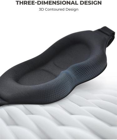 NIMOOD 3D Sleep Mask for Women and Men - Adjustable Strap, 100% Light Blocking, Breathable Blindfold for Side Sleepers - Buy Online on GoSupps.com