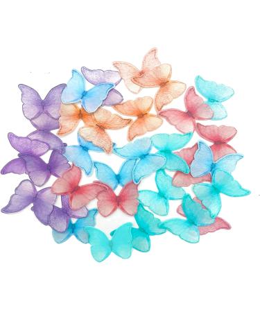 GEORLD Edible Wafer Paper Butterflies Set of 48 Purple Colorful Cake Decorations  Cupcake Topper Mixed Color 5 Color Mixed - Buy Online on GoSupps.com