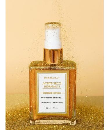 Dermanat Shimmering Dry Oil - Non-Greasy Body Oil for Sun-Kissed Glow - Paraben-Free Formula - 1.7 fl. oz - Buy Online on GoSupps.com