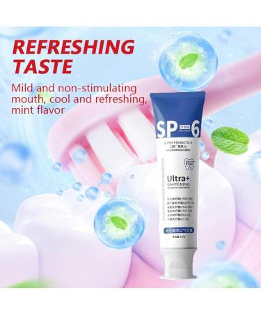SP-6 Ultra Whitening Toothpaste | Probiotic Brightening & Deep Cleaning | Fresh Breath Care - Buy Online on GoSupps.com