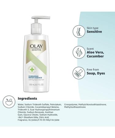 Olay Sensitive Facial Cleanser with Hungarian Water Essence 6.7 oz - Gentle Face Wash for Sensitive Skin - Buy Online on GoSupps.com