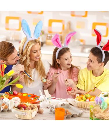 Candygirl 6pcs Fluffy Bunny Ear Headbands for Women and Girls - Easter Costume Rabbit Ear Headband Set for Kids and Adults in 6 Colors - Buy Online on GoSupps.com