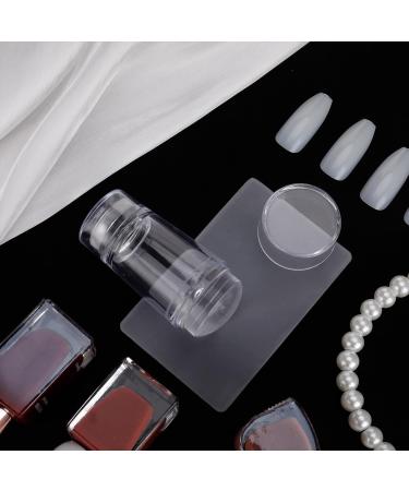 Buy Auidy 6txd Double-End Silicone Nail Art Stamper & Scraper | DIY Nail Design Tools for Perfect French Nails & Stamping | 7x3cm - Buy Online on GoSupps.com