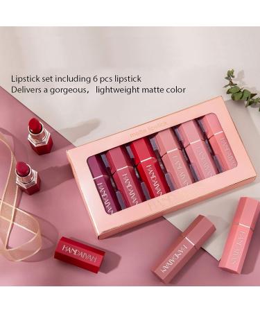 CCbeauty Matte Lipstick Set - 6 Colors Waterproof Long Lasting Nude Lip Stick Gift for Her - Mothers Day Gift Set - Buy Online on GoSupps.com